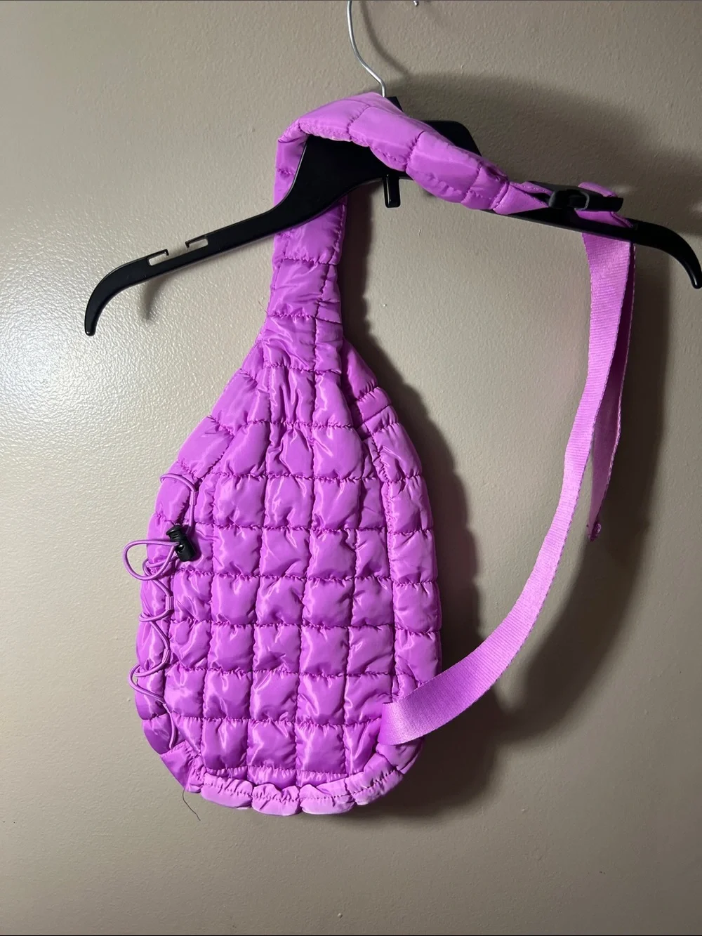 Kids Quilted Sling Bag - Bright Purple